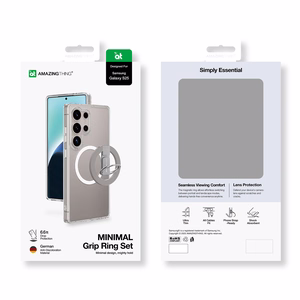 Dėklas telefonui Minimal Mag Case su magnetiniu žiedu ir magnetiniu žiedu Samsung Galaxy S25 – Skaidrus