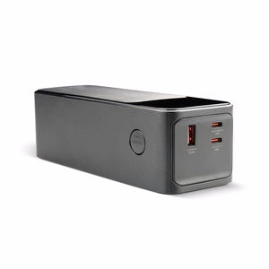 Išorinė baterija 27 000mAh, 1x USB, 2x USB-C, 162,5W, QC4+, žibintuvėlis, LCD ekranas, juodas