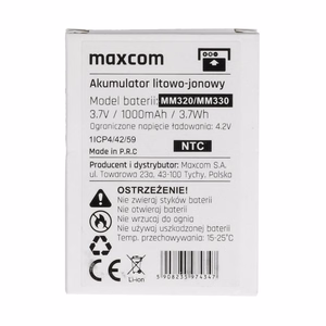 Оригинал аккумулятор для Maxcom MM320/MM330 - 1000 мАч