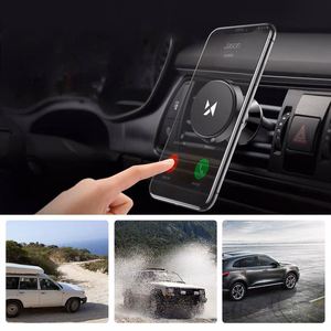 Automobilinis universalus telefono laikiklis Wozinsky WMH-04 tvirtinamas ant ventiliacijos grotelių, magnetinis, juodas