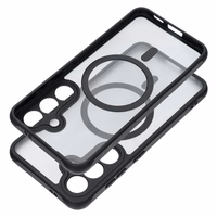 FULL MATTE MAG COVER magnetinis dėklas telefonui, suderinamas su MagSafe, skirtas SAMSUNG S24, juodas