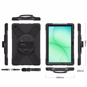 Sustiprintas dėklas Crong Defender Plus, skirtas Samsung Galaxy Tab A11+ 10,9 col. (X230/X235/X236), juodas