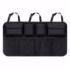 Wozinsky Large Car Organizer for Back Seat Backrest and Trunk - Black