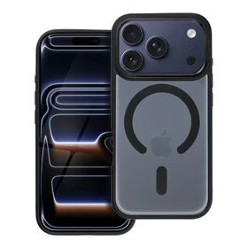 MATTE MAG COVER dėklas telefonui, suderinamas su MagSafe, skirtas IPHONE 17 Pro, juodas