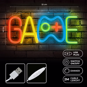 Forever Light Neon Plexi LED Game spalvotas FPNE40