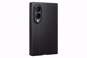 Samsung Galaxy Z Fold8 aramido pluošto magnetinis dėklas su 2 antirefleksinėmis plėvelėmis, juodas