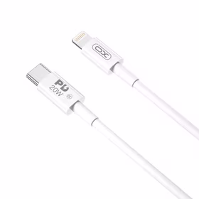 XO kabelis NB-Q189A PD USB-C - "Lightning" 1,0 m 20 W baltas