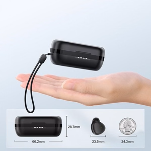 Bluetooth laisvų rankų įranga Joyroom JR-TL1 Pro juoda (Bluetooth 5.1 / atspari vandeniui IPX7)