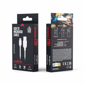 Maxlife кабель USB - microUSB 1,0 м 2A белый