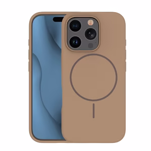 Silicone Thin Mag чехол iPhone 15 Pro Max 6,7" коричневый