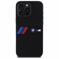 BMW Silikoninis Vidurinė Juosta Magnetinis dėklas iPhone 16 Pro Max - juodas