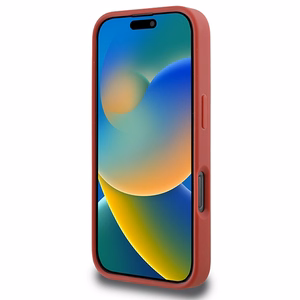 Karl Lagerfeld Dygsniuotas Parašas Dėklas telefonui iPhone 16 Pro - raudonas