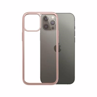 PanzerGlass ClearCase dėklas telefonui iPhone 12 Pro Max – permatomas ir rožinis