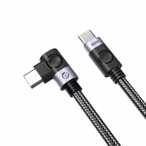 Orico C2C kampinis USB-C–USB-C PD, 100 W laidas, 0,5 m – juodas