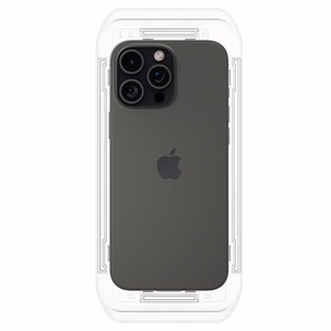 Spigen Glas.tR EZ Fit grūdintų apsauginių stiklų rinkinys iPhone 16 Pro Max / 17 Pro Max telefonams – 2 vnt.