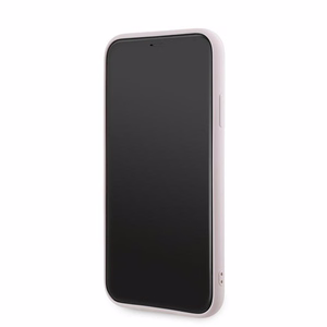 Karl Lagerfeld Diagonal Quilted Script dėklas telefonui iPhone 11 / Xr - rožinis
