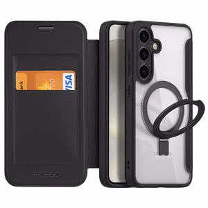 Dux Ducis Skin X Pro dėklas su magnetiniu žiedu / stovu Samsung S24+ - juodas