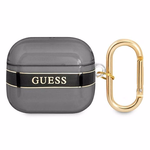 Guess GUA3HHTSK AirPods 3 dėklas juodas/juodas Dirželių kolekcija