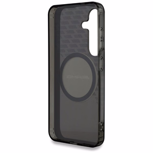 AMG Magnetinis permatomas rombų dėklas telefonui Samsung Galaxy S25 - juodas