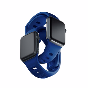 42/44/45/46/49 mm Blue (big) - 3mk Silicone Watch Strap for Apple