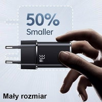 USAMS tinklo įkroviklis 1xUSB-C+1xUSB T43 33W (tik galvutė) PD3.0 +QC3.0 greitas įkrovimas baltas CC144TC02 (US-CC144)