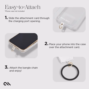 Case-Mate Phone Bangle riešo dirželis telefonui, juodas