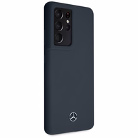 Dėklas telefonui Mercedes Silikoninis Line dėklas Samsung Galaxy S21 Ultra mėlynas