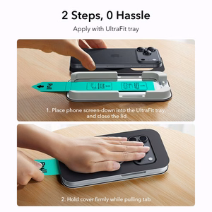 ESR UltraFit Apsauginio stiklo 2 vnt. rinkinys skirtas iPhone 17 Pro – skaidrus