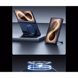 Benks Magnetic Armor Grid Pro Grand Combo dėklas Samsung Galaxy Z Fold 8, mėlynas (C.K.FL.SA.BE.C060)