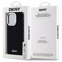 DKNY Paprastas logotipas magnetinis iPhone 15 Pro Max dėklas - juodas