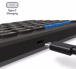 ZAGG Pro klaviatūra vidutinio dydžio-Charcoal-Nordic (belaidis įkrovimas ant kilimėlio)