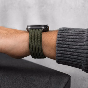Tech-Protect Nylon Sport nailoninis sportinis dirželis, skirtas Apple Watch 44 / 45 / 46 / 49 mm, tamsiai žalias