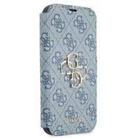 Guess GUBKP13L4GMGBL iPhone 13 Pro / 13 6,1" mėlynas/mėlynas knygutės tipo dėklas 4G Big Metal Logo