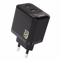 Dudao A28PEU PD 45W GaN 2xUSB Wall Įkroviklis - Juodas