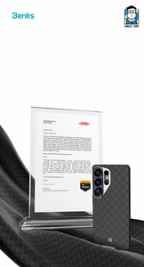 Benks Magnetic Armor Air Armor Grid Kevlar Dėklas Metal Frame 600D (E050) for Samsung Galaxy S26 Ultra juodas