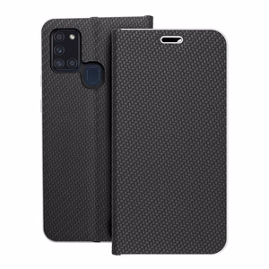 Чехол-книжка для Samsung A21s Luna Book Carbon чёрный