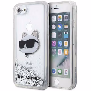 Karl Lagerfeld KLHCI8LNHCCS iPhone 7/8/SE 2020/2022 sidabrinis/sidabrinis kietas dėklas Blizgantis Choupette Galva