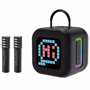 Blavec Portable Bluetooth Speaker WS-09 Karaoke Fun - 10W with 2 microphones and display (WS09-2MB) black