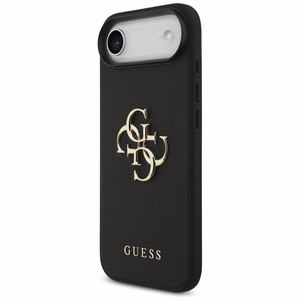 Guess Grūdėtas Didelis 4G ir Klasikinis Logotipas dėklas telefonui iPhone Air - juodas
