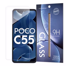 Standartinis grūdintas stiklas vokas grūdintas stiklas Xiaomi Redmi 11A / Poco C55 / Redmi 12C 9H