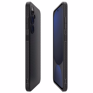 Spigen Liquid Air dėklas, skirtas Samsung Galaxy S24 FE, juodas
