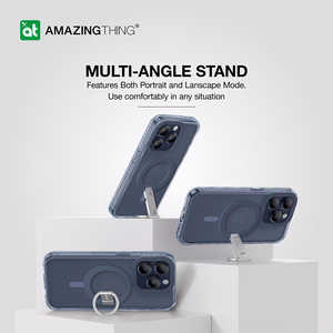 Amazing Thing Titan Pro Mag žiedo laikiklio dėklas 10FT IP156.1PTRBU Iphone 15 Pro tamsiai mėlyna