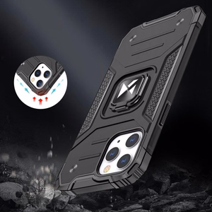 Wozinsky Ring Armor Case stovas tvirtas atsparus dėklas iPhone 13 rožinis auksas