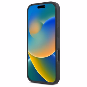 DKNY pasikartojančio rašto logotipo magnetinis dėklas telefonui iPhone 16 Pro - juodas