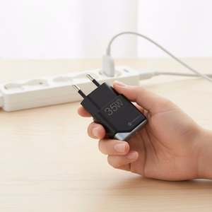 FORCELL F-ENERGY GaN III B135101-E itin plonas kelioninis įkroviklis 1 x Type C + USB A PD QC4.0 3A 35W juodas