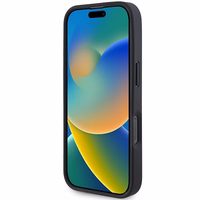 BMW M perforuota trispalvė linija Magnetinis dėklas iPhone 16 Pro - juodas