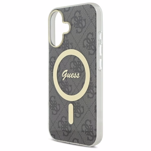 Guess IML 4G Magnetinis dėklas iPhone 16 Plus - juodas