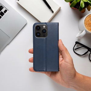 SMART MAGNETO knygos tipo dėklas telefonui IPHONE 17, tamsiai mėlynas