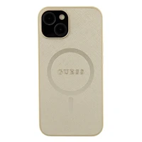Guess GUHMP15MPSAHMCB iPhone 15 Plus 6.7" auksinis/auksinis kietas dėklas Saffiano MagSafe