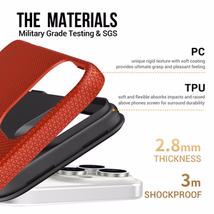 Dėklas Perfectionists Triangle Mag Case Apple iPhone 15 Pro raudonas